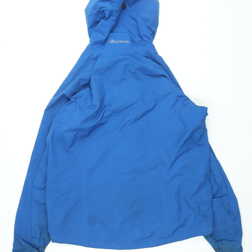 Sprayway Mens Blue Rain Coat Coat Size XL Zip