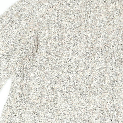 Maine Womens Pink Round Neck Acrylic Pullover Jumper Size 10