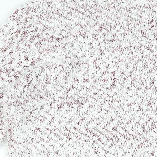 Studio Womens White V-Neck Acrylic Pullover Jumper Size 12 - Size 12-14
