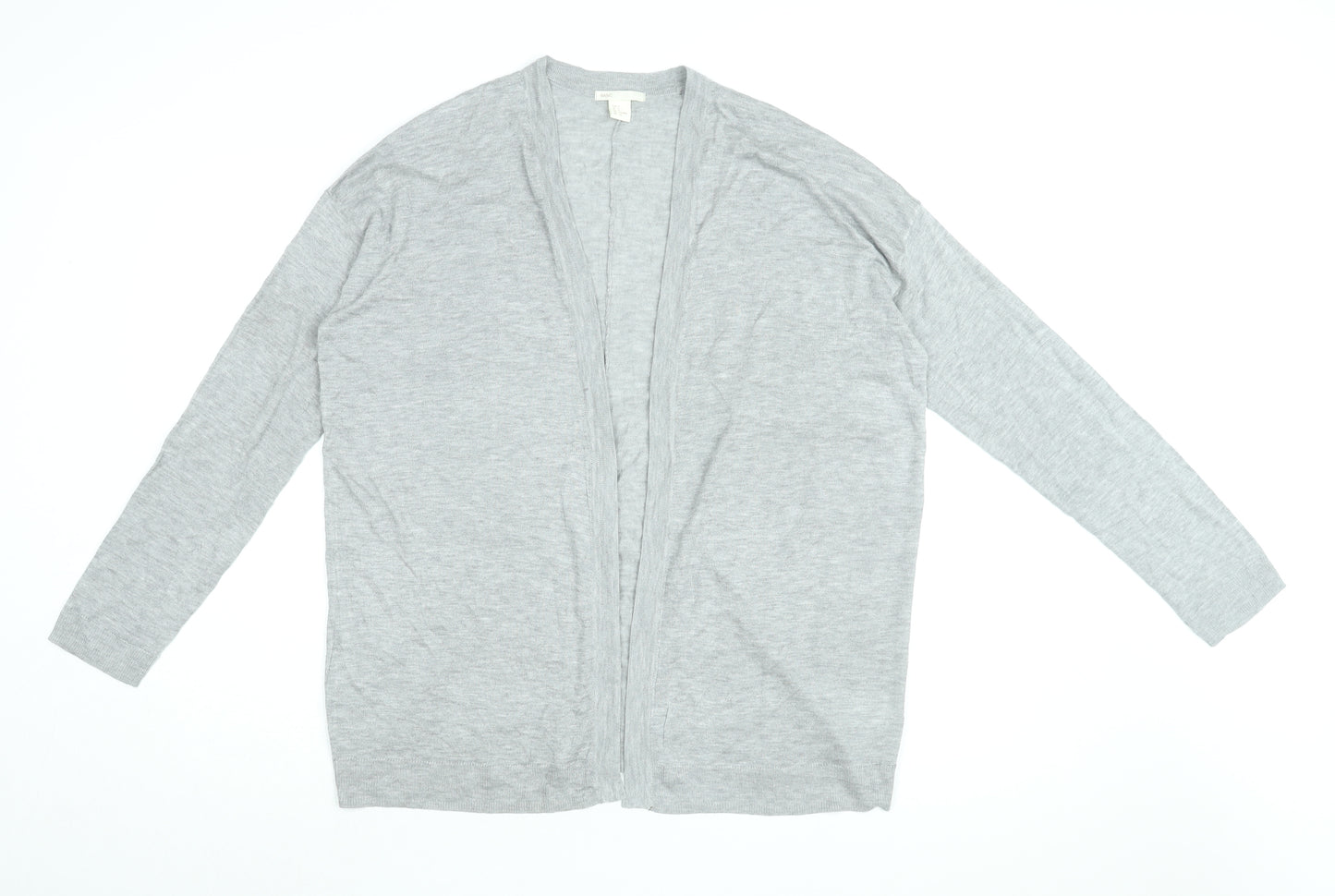 H&M Womens Grey V-Neck Viscose Cardigan Jumper Size S