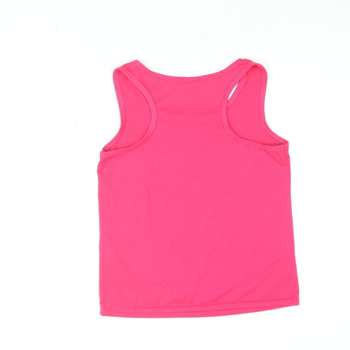 Ying Ying Womens Pink Cotton Basic Tank Size L Round Neck Pullover - Shut Up And Squat