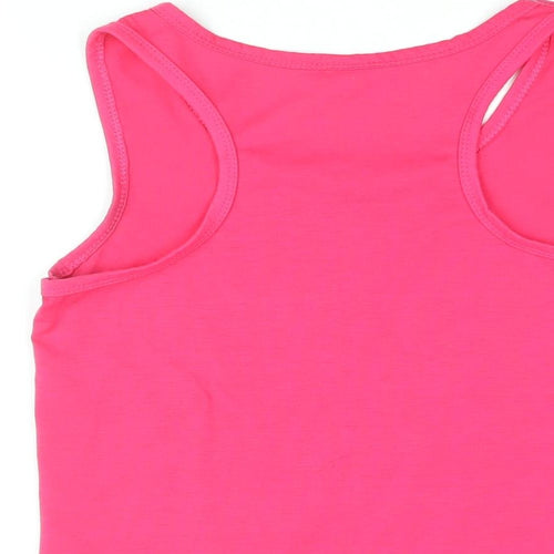 Ying Ying Womens Pink Cotton Basic Tank Size L Round Neck Pullover - Shut Up And Squat