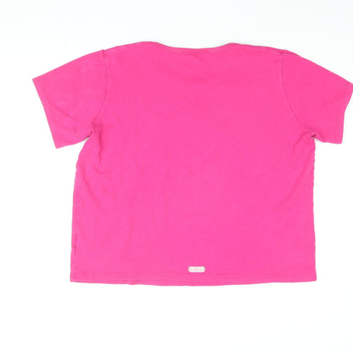 Samson & Delilah Womens Pink Cotton Basic T-Shirt Size 16 Round Neck - Buy Me Stuff!