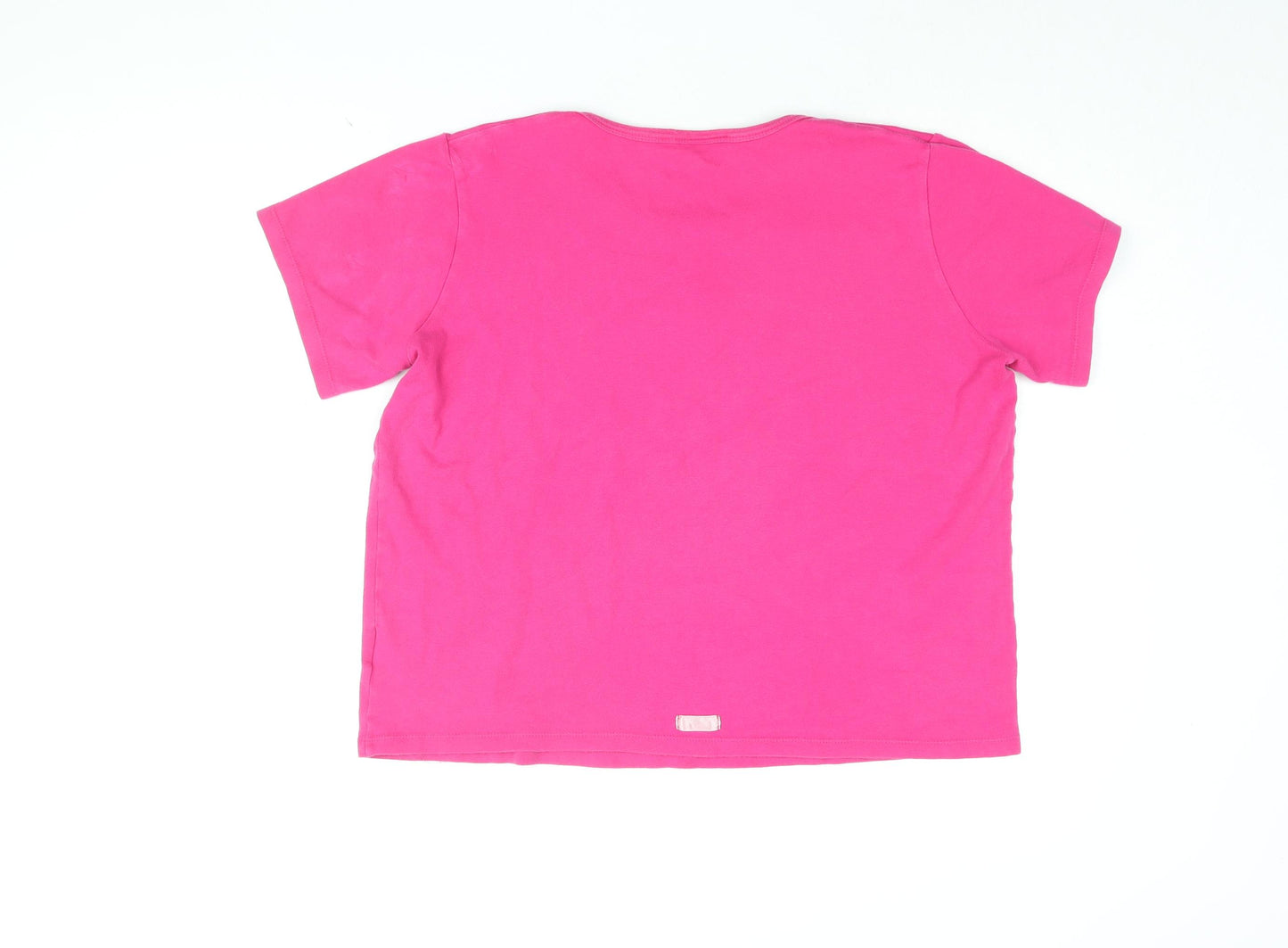 Samson & Delilah Womens Pink Cotton Basic T-Shirt Size 16 Round Neck - Buy Me Stuff!