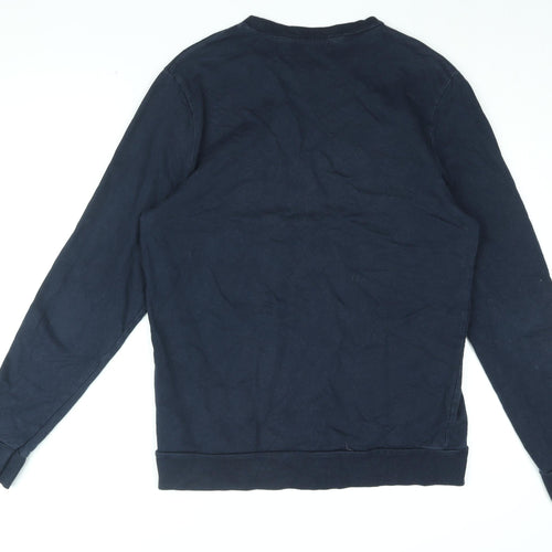 Topman Mens Blue Cotton Pullover Sweatshirt Size L - SEOUL