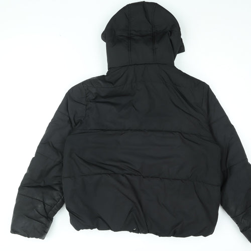 Marks and Spencer Womens Black Puffer Jacket Coat Size 14 Zip