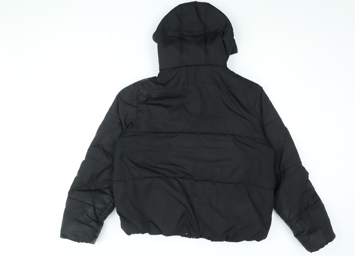 Marks and Spencer Womens Black Puffer Jacket Coat Size 14 Zip