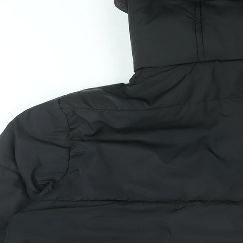 Marks and Spencer Womens Black Puffer Jacket Coat Size 14 Zip