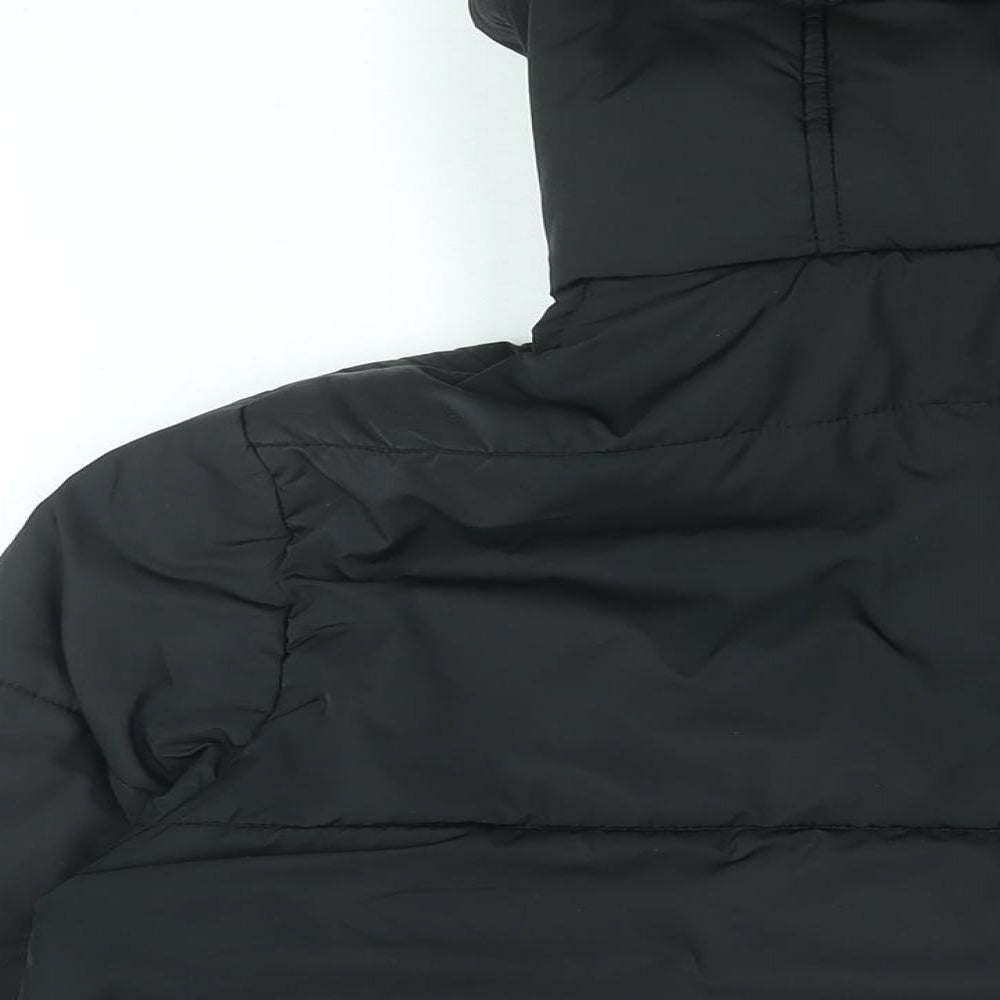 Marks and Spencer Womens Black Puffer Jacket Coat Size 14 Zip