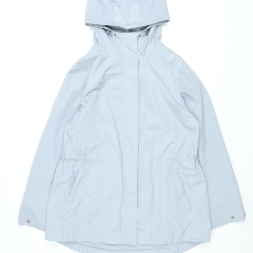 Marks and Spencer Womens Blue Rain Coat Coat Size 12 Zip