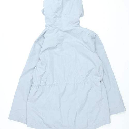 Marks and Spencer Womens Blue Rain Coat Coat Size 12 Zip