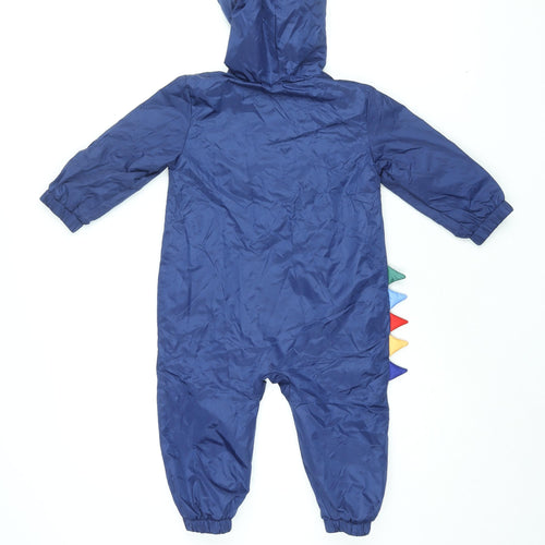 marks and Baby Blue Polyester Jumpsuit Outfit/Set Size 12-18 Months Zip