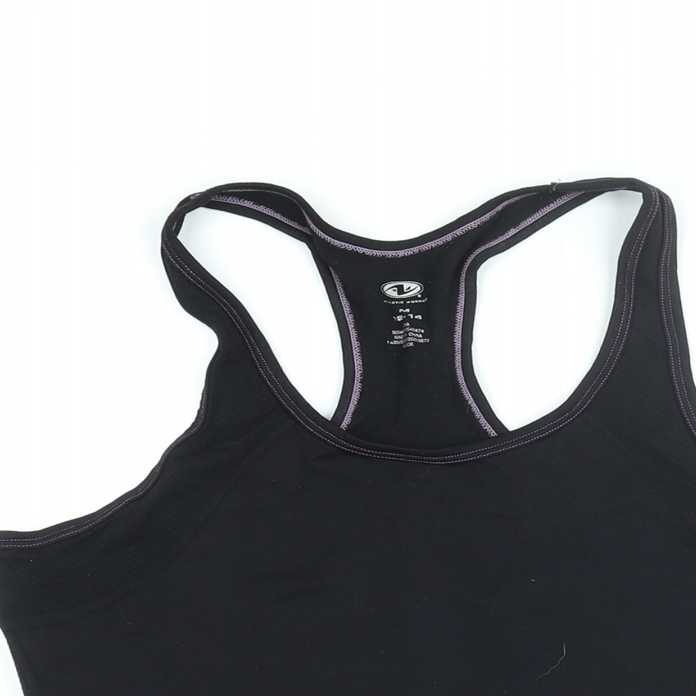 Athletic Works Womens Black Polyamide Basic Tank Size 12 Round Neck Pullover - size 12