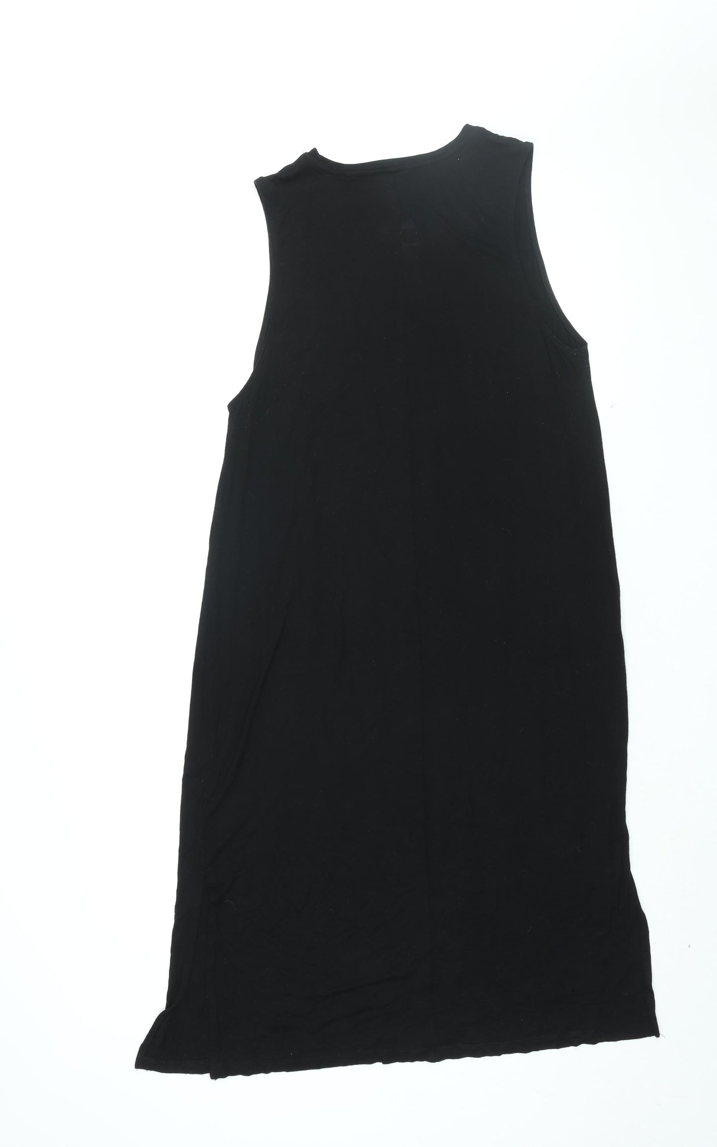 H&M Womens Black Viscose Shift Size XL Round Neck Pullover