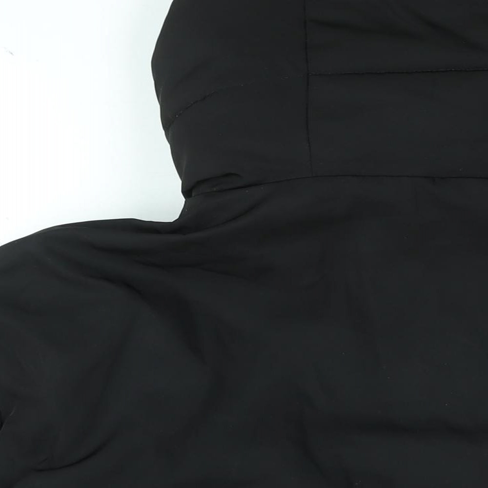 Pull&Bear Womens Black Puffer Jacket Coat Size L Zip
