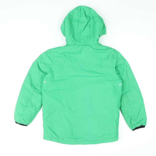 NEXT Boys Green Rain Coat Coat Size 8 Years Zip