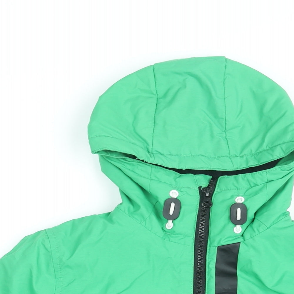 NEXT Boys Green Rain Coat Coat Size 8 Years Zip