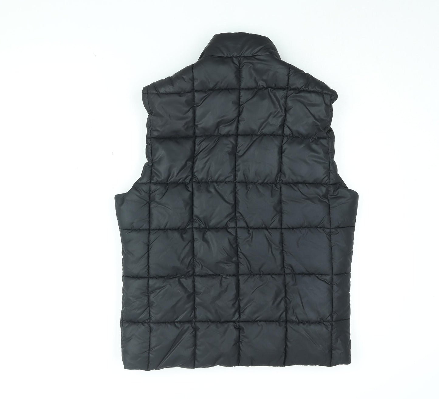 H&M Mens Black Gilet Coat Size 40 Zip