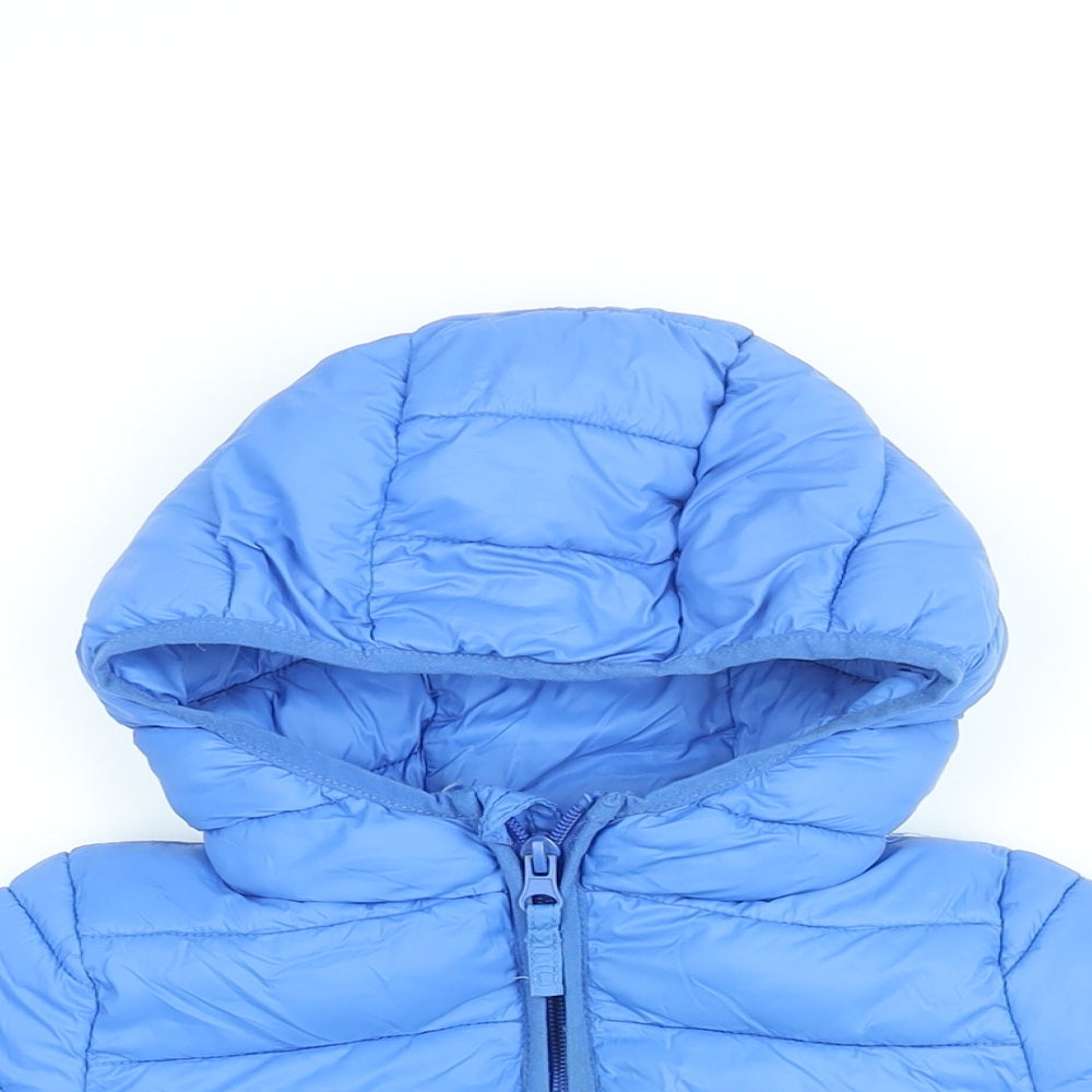 Mothercare Baby Blue Puffer Jacket Coat Size 18-24 Months Zip