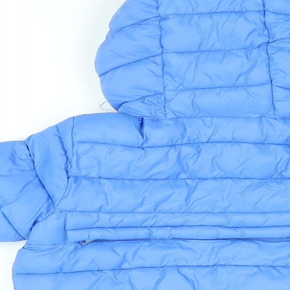 Mothercare Baby Blue Puffer Jacket Coat Size 18-24 Months Zip
