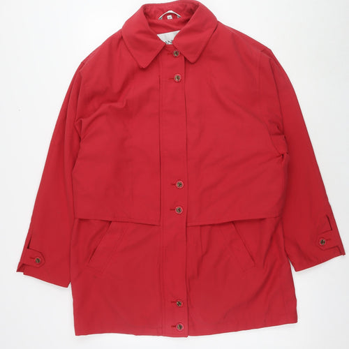 Dannimac Womens Red Parka Jacket Size M Zip