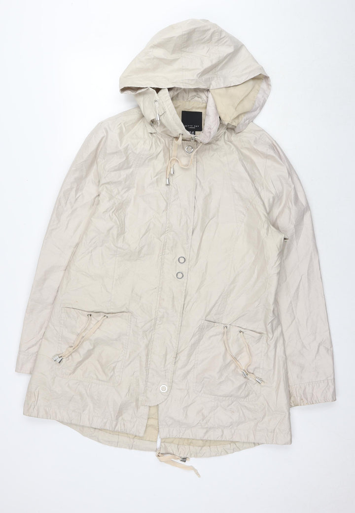 Betty Kay Womens Beige Parka Jacket Size 16 Zip
