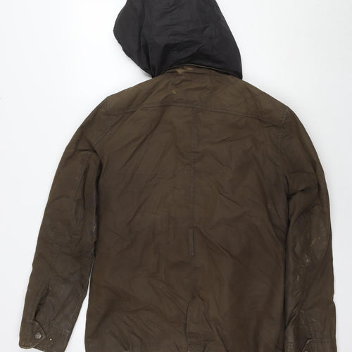 Crew Clothing Womens Brown Jacket Size 14 Zip - Waxed Look