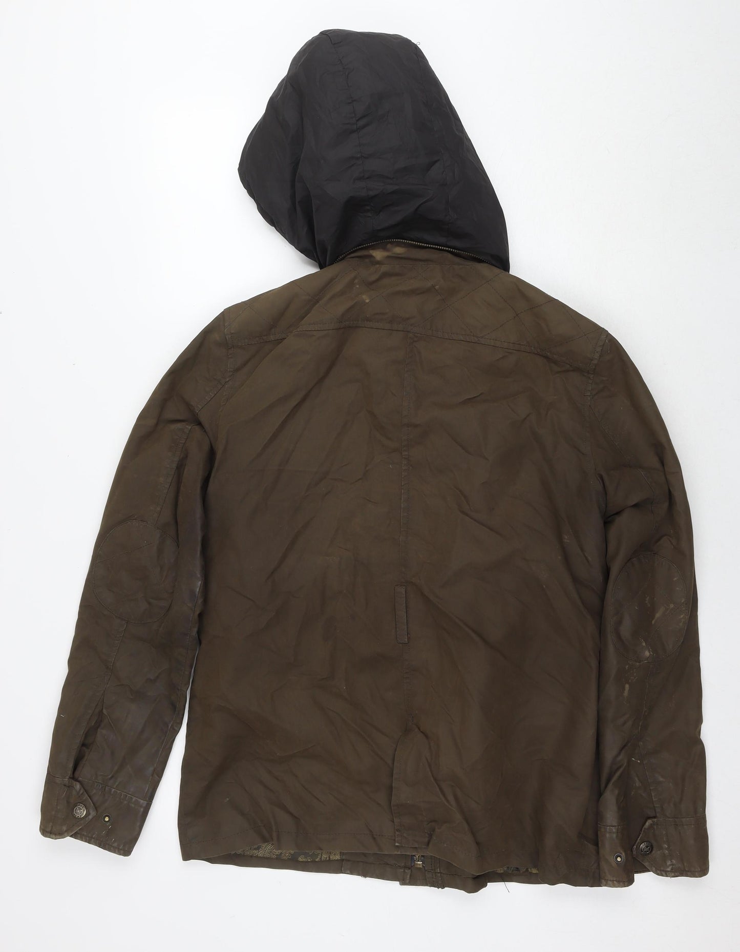 Crew Clothing Womens Brown Jacket Size 14 Zip - Waxed Look