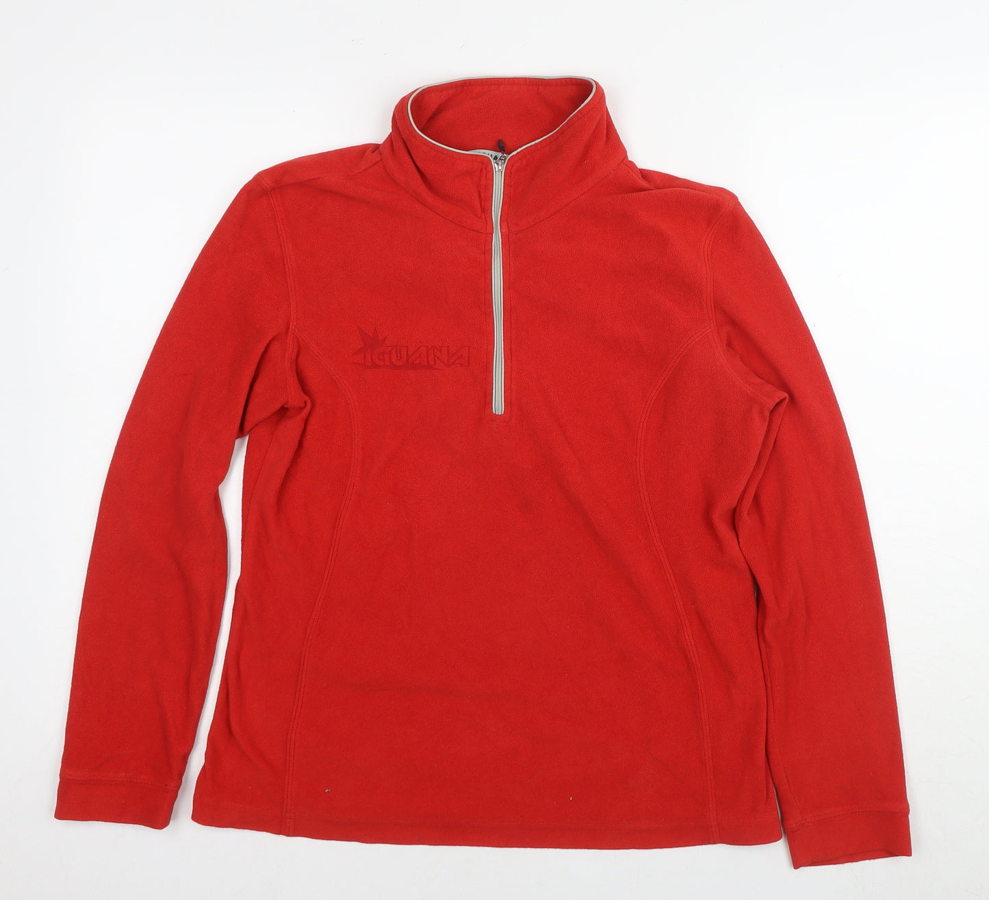 Iguana Womens Red Polyester Pullover Sweatshirt Size 14 Pullover