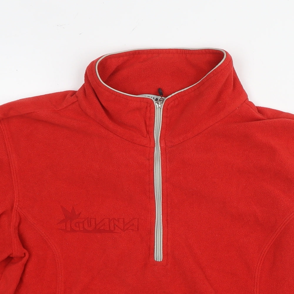 Iguana Womens Red Polyester Pullover Sweatshirt Size 14 Pullover