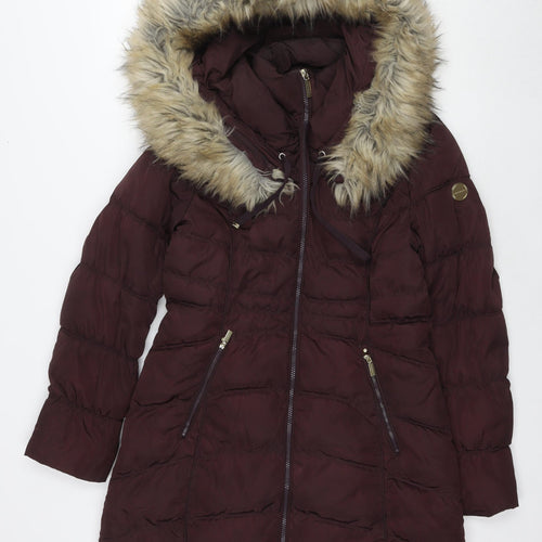 Laundry by Shelli Segal Womens Brown Quilted Jacket Size S Zip