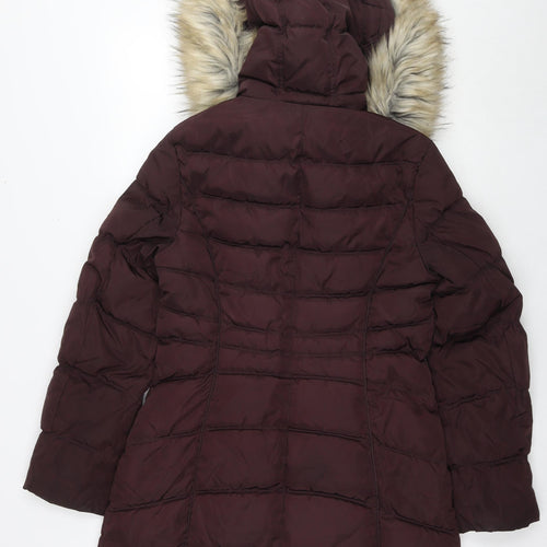 Laundry by Shelli Segal Womens Brown Quilted Jacket Size S Zip