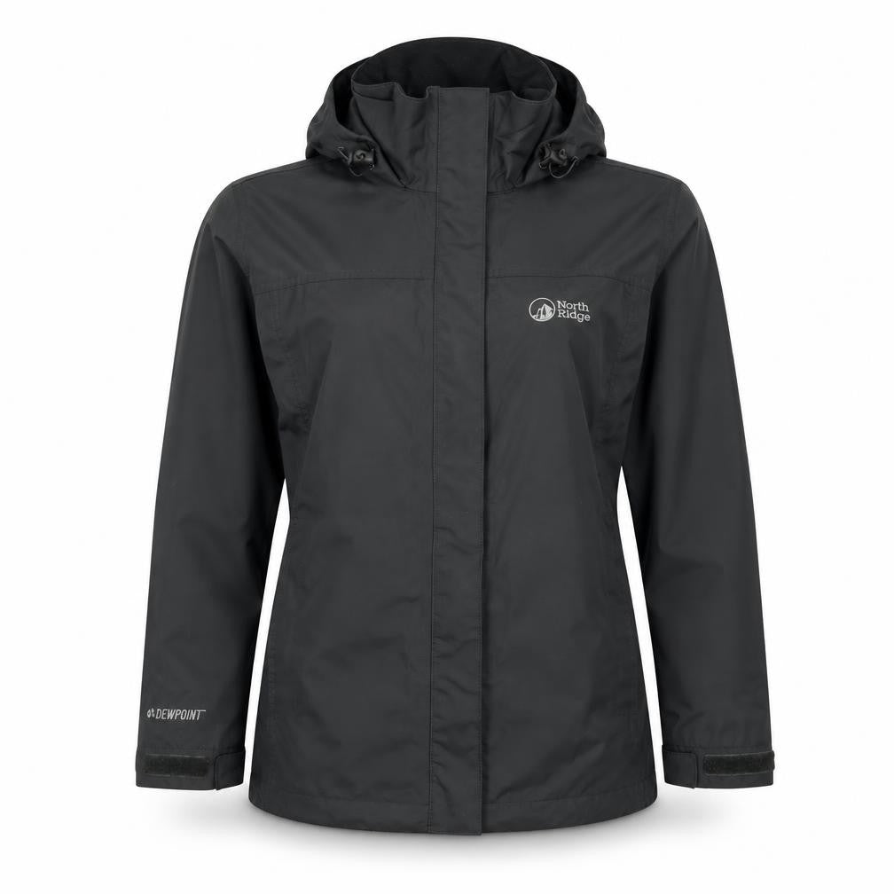 Front view of North Ridge women’s grey jacket, size UK 12, zip