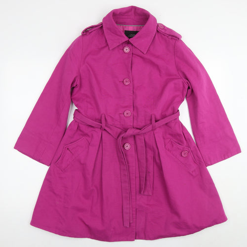 Louis Charles London Womens Pink Overcoat Coat Size 10 Button
