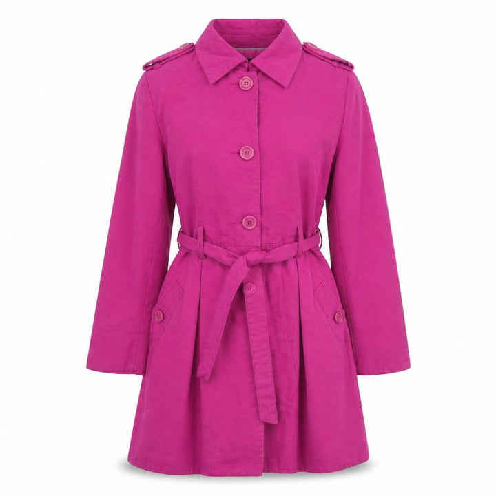 Louis Charles London Womens Pink Overcoat Coat Size 10 Button
