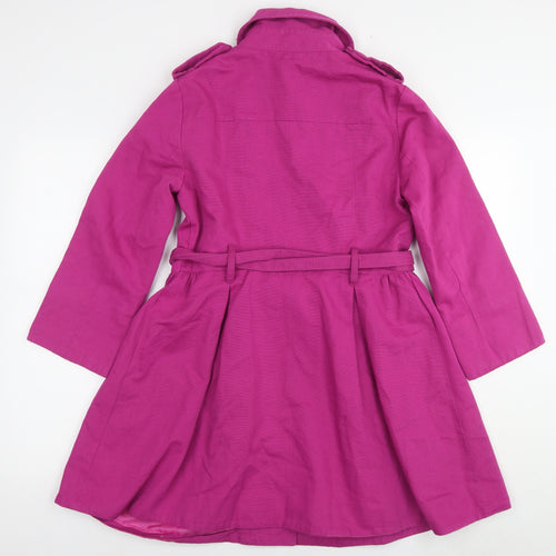 Louis Charles London Womens Pink Overcoat Coat Size 10 Button