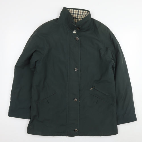 Debenhams Womens Green Bomber Jacket Coat Size 10 Zip