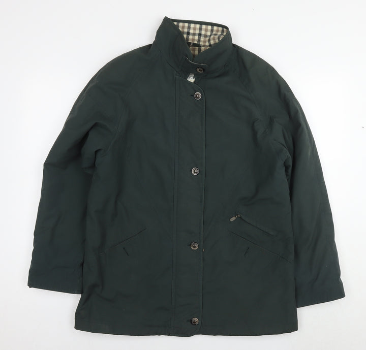 Debenhams Womens Green Bomber Jacket Coat Size 10 Zip