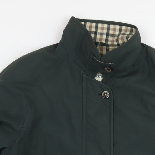 Debenhams Womens Green Bomber Jacket Coat Size 10 Zip