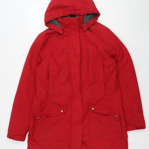 Lands' End Womens Red Jacket Size M Zip