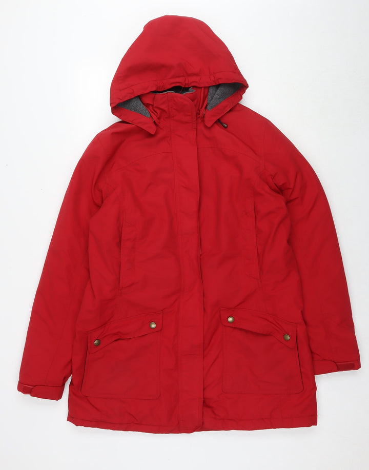 Lands' End Womens Red Jacket Size M Zip