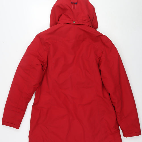 Lands' End Womens Red Jacket Size M Zip