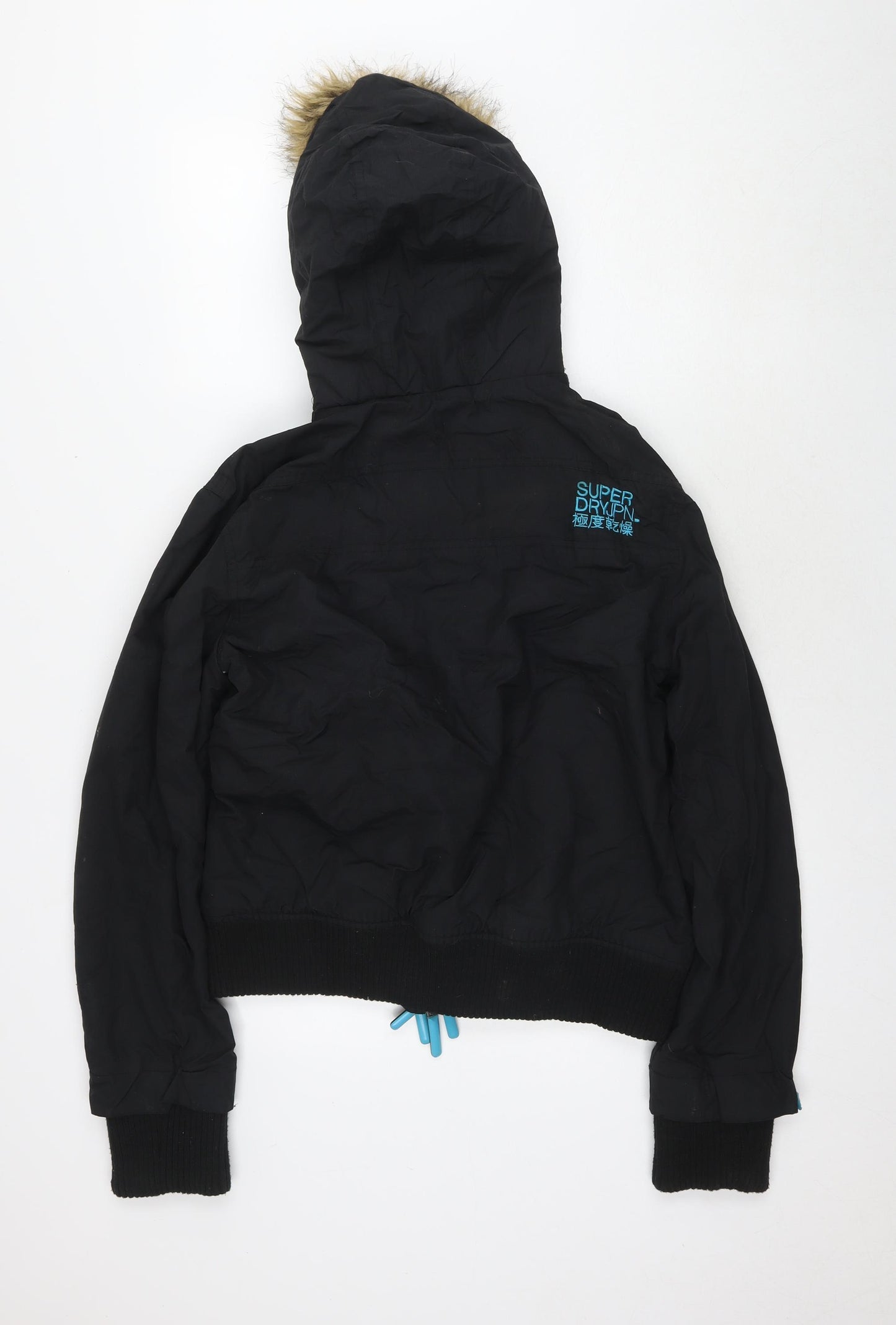 Superdry Womens Black Jacket Size XL Zip