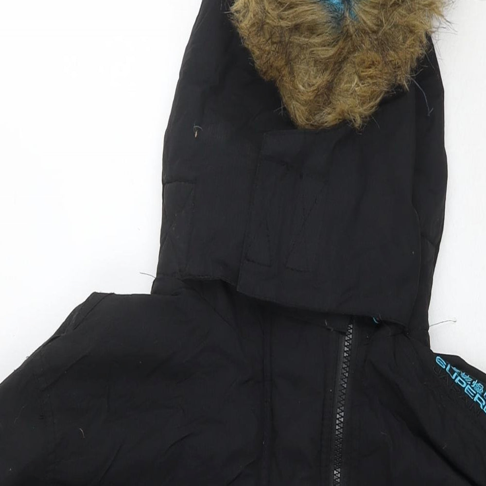 Superdry Womens Black Jacket Size XL Zip