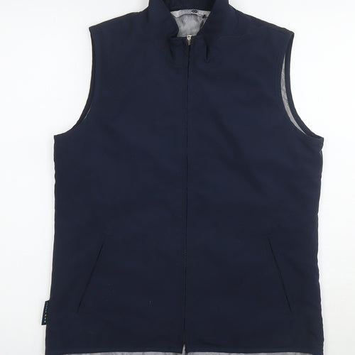 BHS Womens Blue Gilet Waistcoat Size 10 Zip