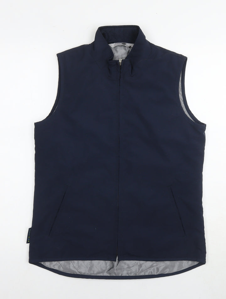 BHS Womens Blue Gilet Waistcoat Size 10 Zip