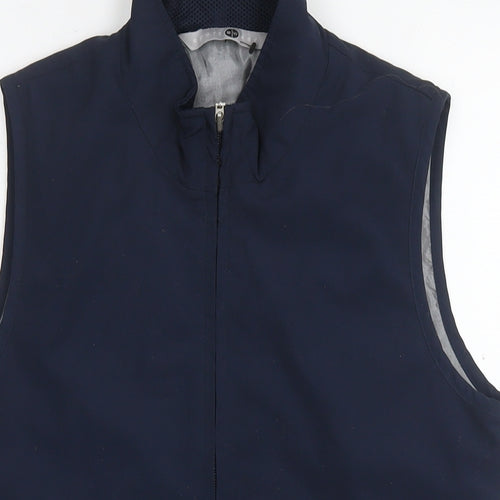 BHS Womens Blue Gilet Waistcoat Size 10 Zip