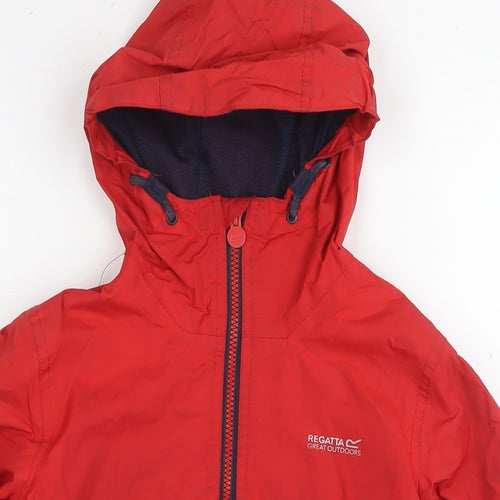 Regatta Boys Red Jacket Size 9-10 Years Zip