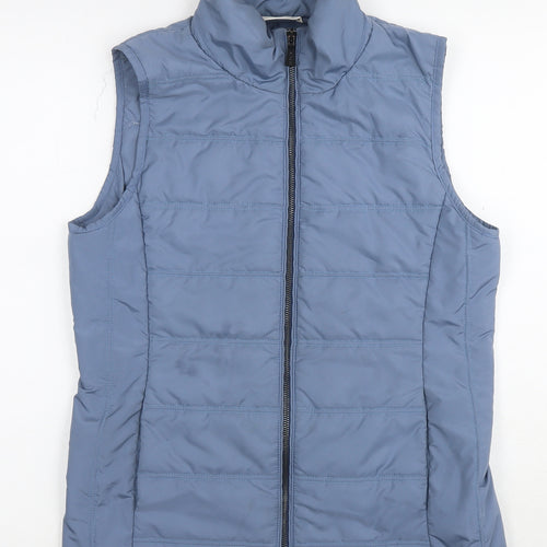 Maria Grazia Severi Womens Blue Gilet Waistcoat Size 12 Zip
