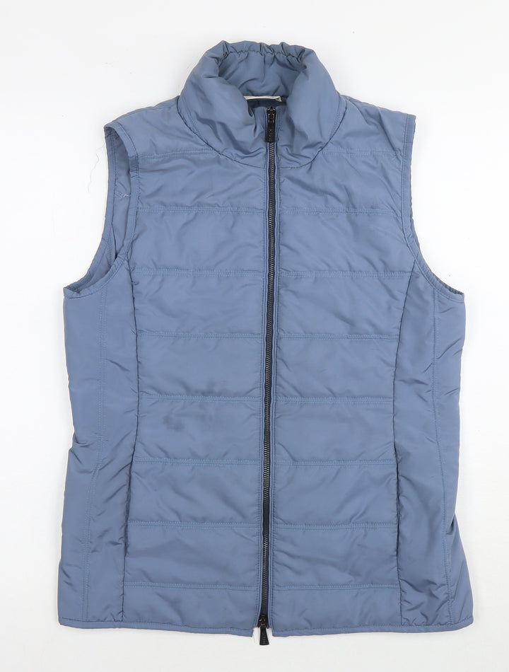 Maria Grazia Severi Womens Blue Gilet Waistcoat Size 12 Zip